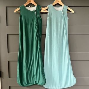 KYTE BABY sleep sacks (2) retired jade color and emerald 18-46 month TOG 1.0